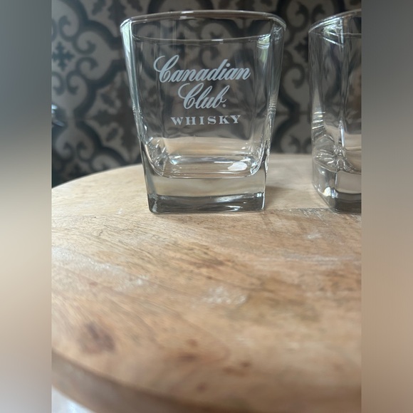 VINTAGE ROCKS TUMBLERS- CANADIAN CLUB WHISKEY- SET OF 2, 2-8 Ounce - Picture 4 of 6